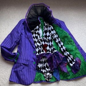 The Joker, Purple Striped Blazer with Green Accents with matching leotard